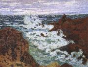 an impressionist seascape storm at agay, cesar franck